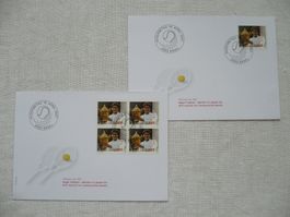 2007 2 FDC R. Federer Einzelm. & 4er-Bl. SBK 1229