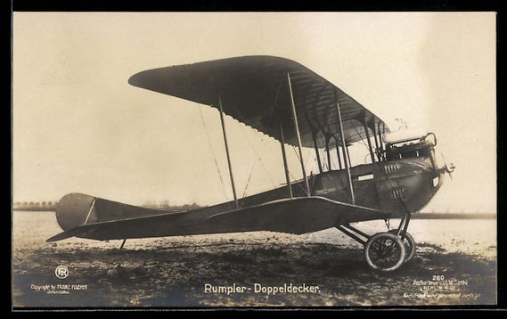 Cartoline postali: Sanke Nr. 260: Rumpler-Doppeldecker auf  – Usato da Berlin venduto da bartko-reher