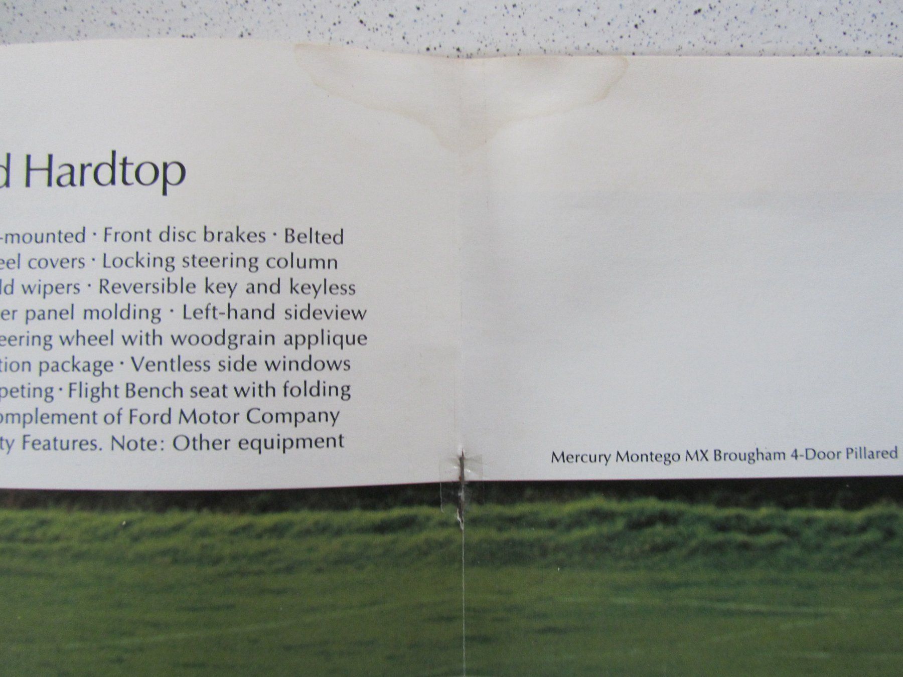 Documenti: Mercury, Prospket von 1972 in englisch – Usato da Weiningen ZH venduto da dietsch57 8