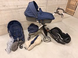Stokke Xplory Kinderwagen inkl. Autositz und Fussbrett