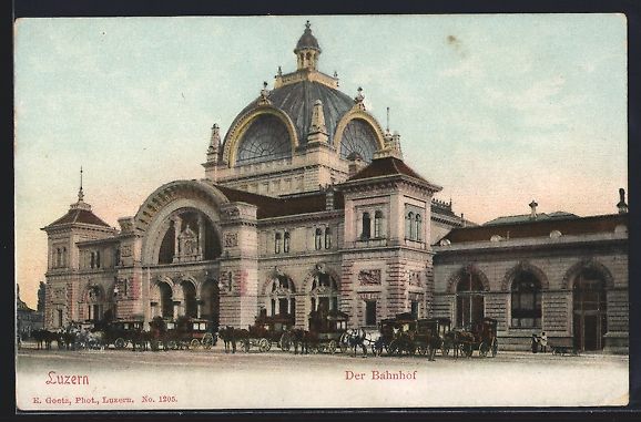 Cartoline postali: AK Luzern, Motiv vom Bahnhof – Usato da Berlin venduto da bartko-reher