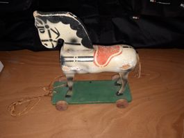 Kleines Schaukelpferd antik 24 x 28 cm