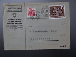 Interessanter Brief Militärsache mit Soldatenbriefmarke