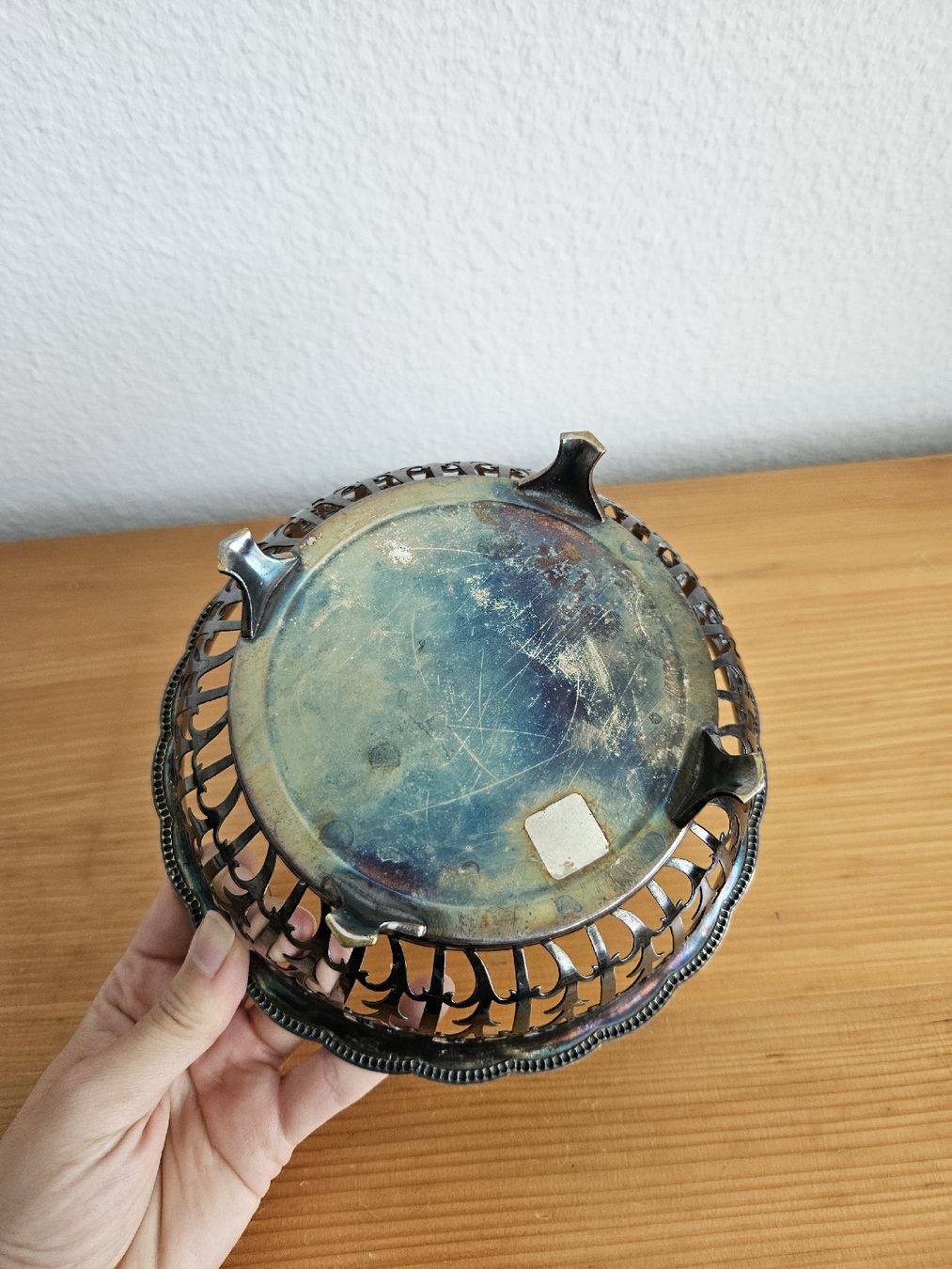Schalen: Antike Schale Messing versilbert, durchbrochen ca. 1920 – Gebraucht aus Wiezikon b.Sirnach von wiezikon.vintage 3
