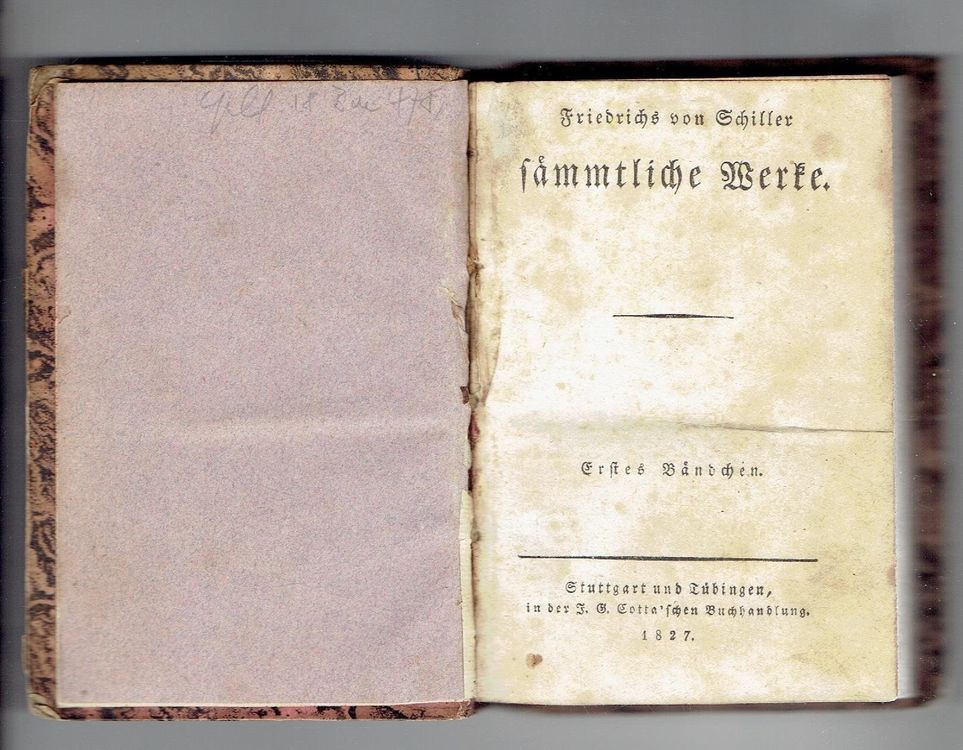 Livres: Schiller sämtliche Werke, 1827, 18 Bände – D'occasion à Flims - Dorf par Stagediver 4