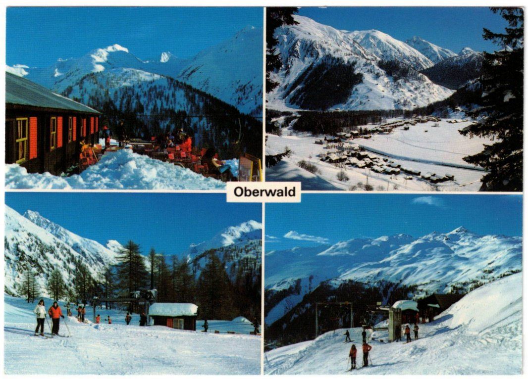 Ansichtskarten: Oberwald - 4 Bild AK – Gebraucht aus Binningen von Mountainrider