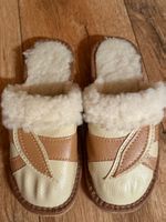 Lammfell Pantoffeln Schlappen Schuhe 38 Stickerei Finken