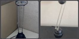 2 Schreibtischlampen schwarz mit schwenkbarem Kopf gebraucht