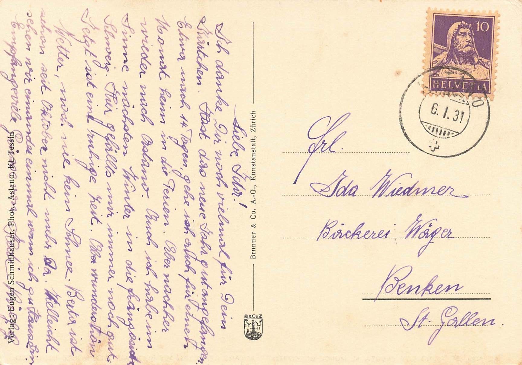 Cartoline postali: Astano – Usato da Biasca venduto da Blenio71 1