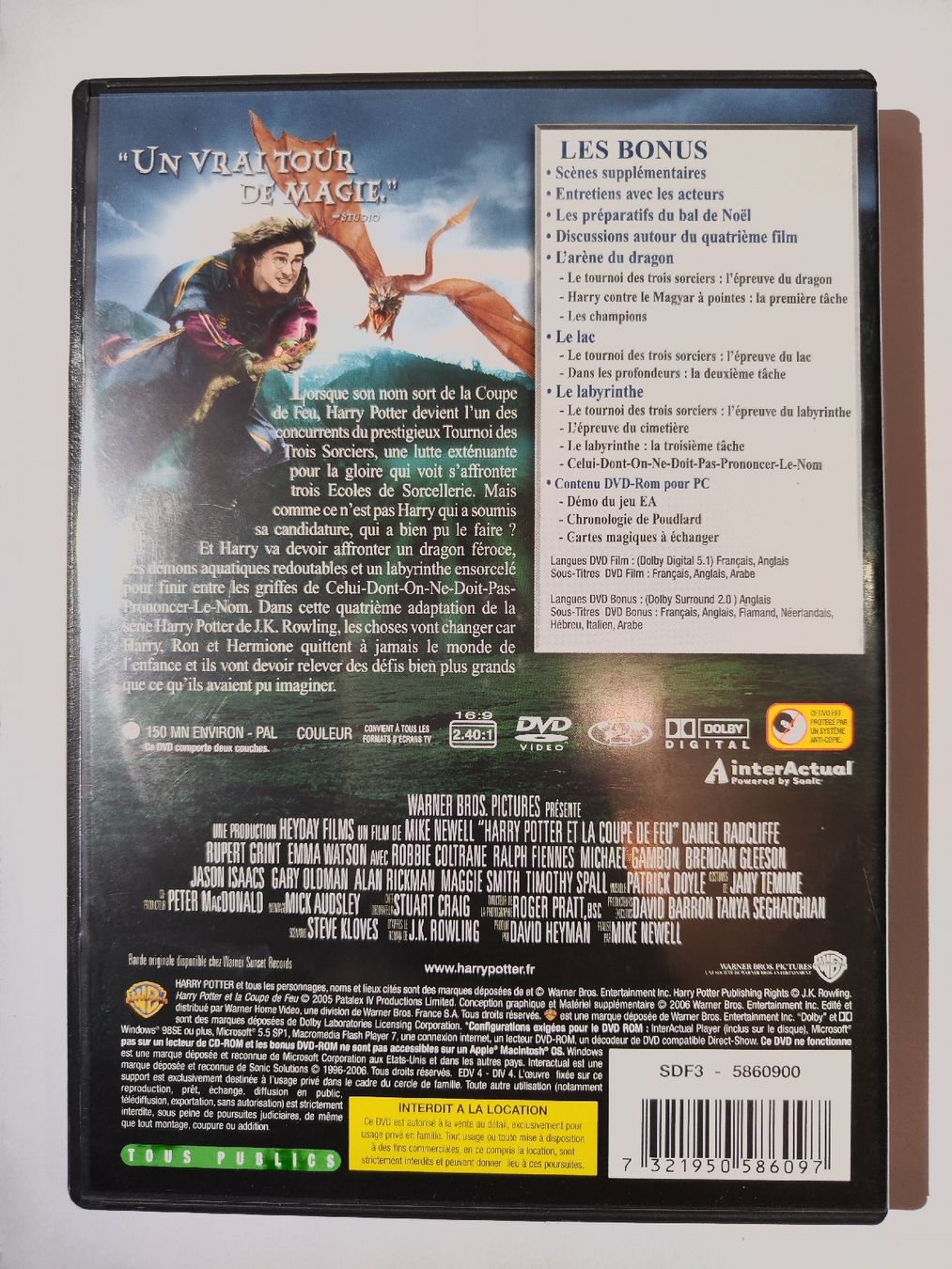 Tutti i DVDs: DVD - Harry Potter et la coupe de feu – Usato da Commugny venduto da Teksen 1