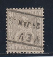 Sitzende Helvetia Nr. 42 Stempel Vevey