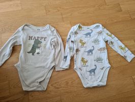 2Stk C&A Baby Body Langarm Grösse 92cm Dinosaurier