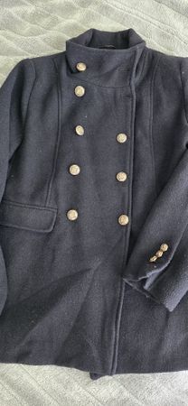 Elegante Damen Wintermantel, dunkelblau, Grösse M,