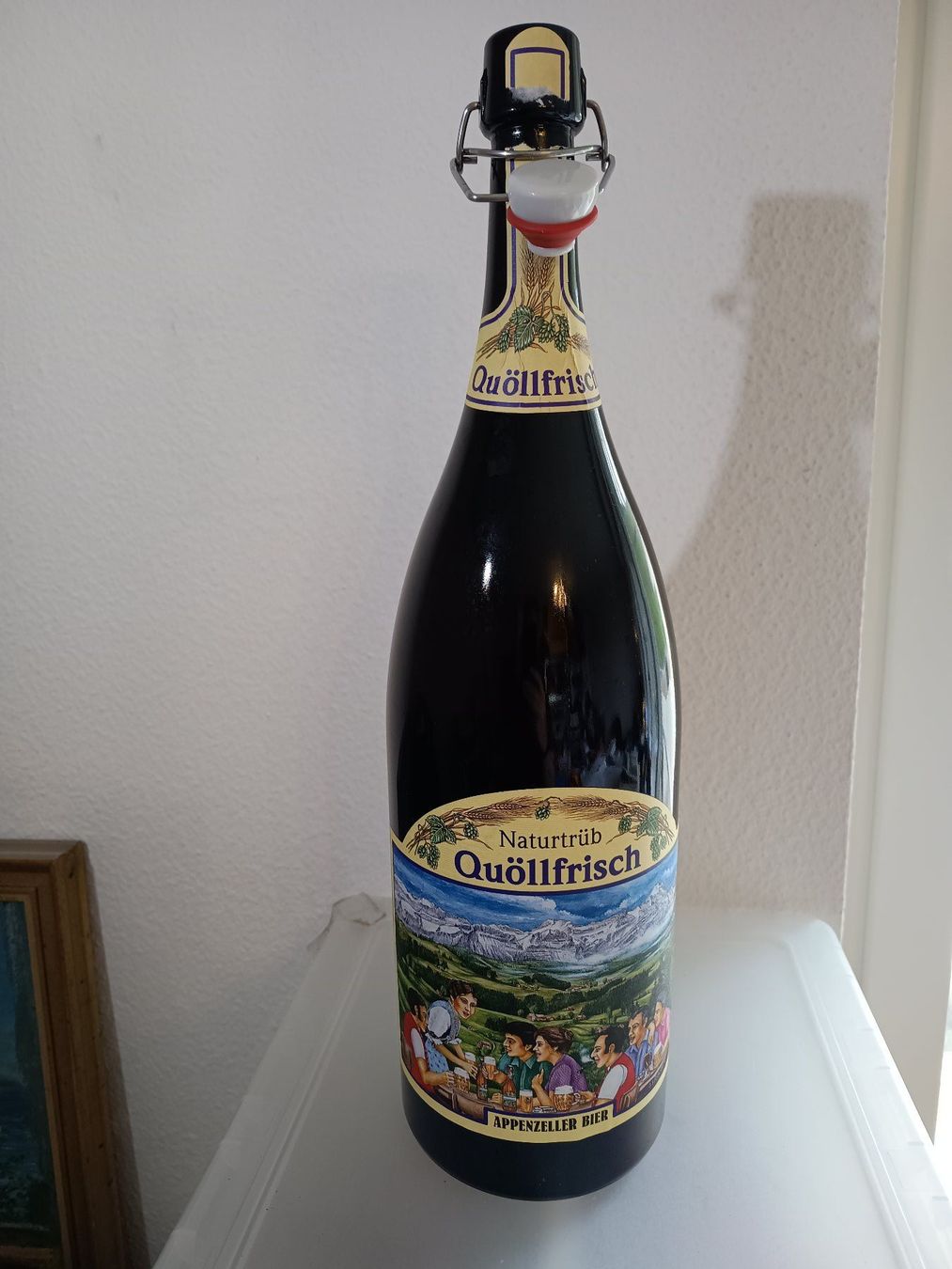 Bicchieri, Caraffe & Bottiglie: Quöllfrisch Bierflasche 3L - leer – Usato da Döttingen venduto da Schlei