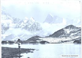 VINTAGE AUFNAHMEN NEUSCHNEE AM BACHALPSEE BERN OBERLAND