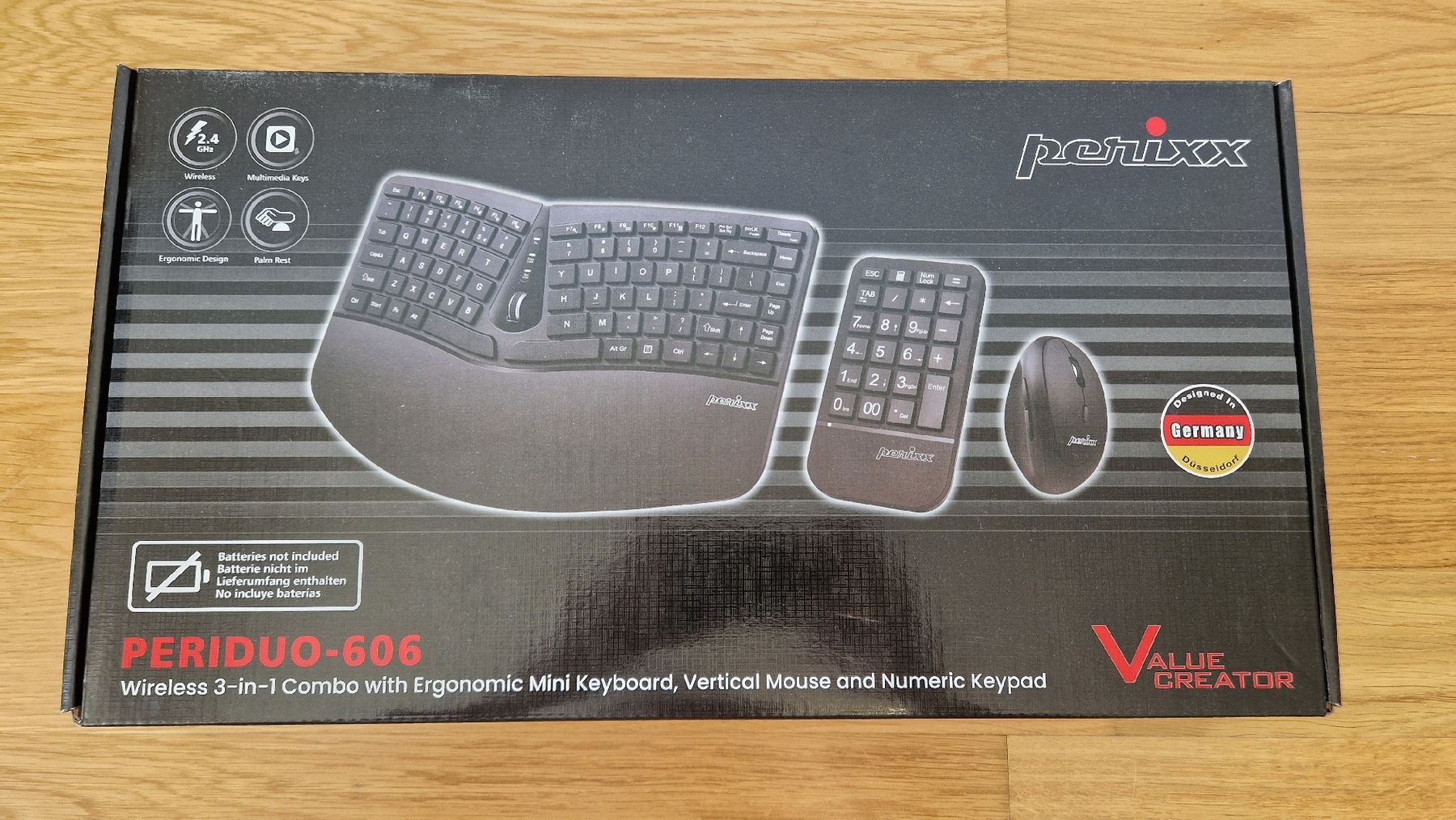 Tastiere: PERIDUO-606A Wireless Ergonomic Keyboard and mouse – Nuovo (secondo la descrizione) da Zürich venduto da zei_5xkm 1