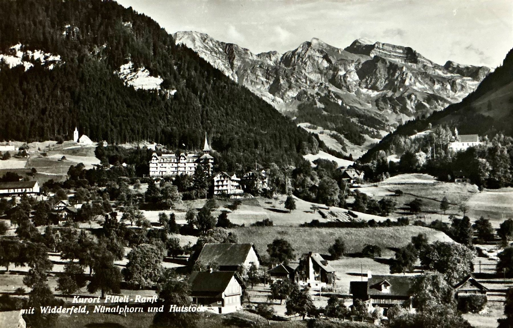 Ansichtskarten: 1951 - KURORT FLÜELI-RANFT mit Bergen – Gebraucht aus Root von ENGLAND-TREASURES 1