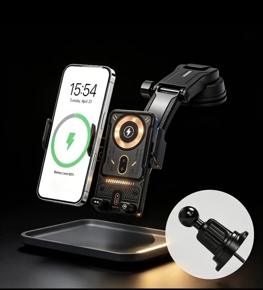 Halterungen: Auto Handyhalterung Qi Ladefunktion neu – Neu und originalverpackt aus Kloten von digi-Galaxy 3