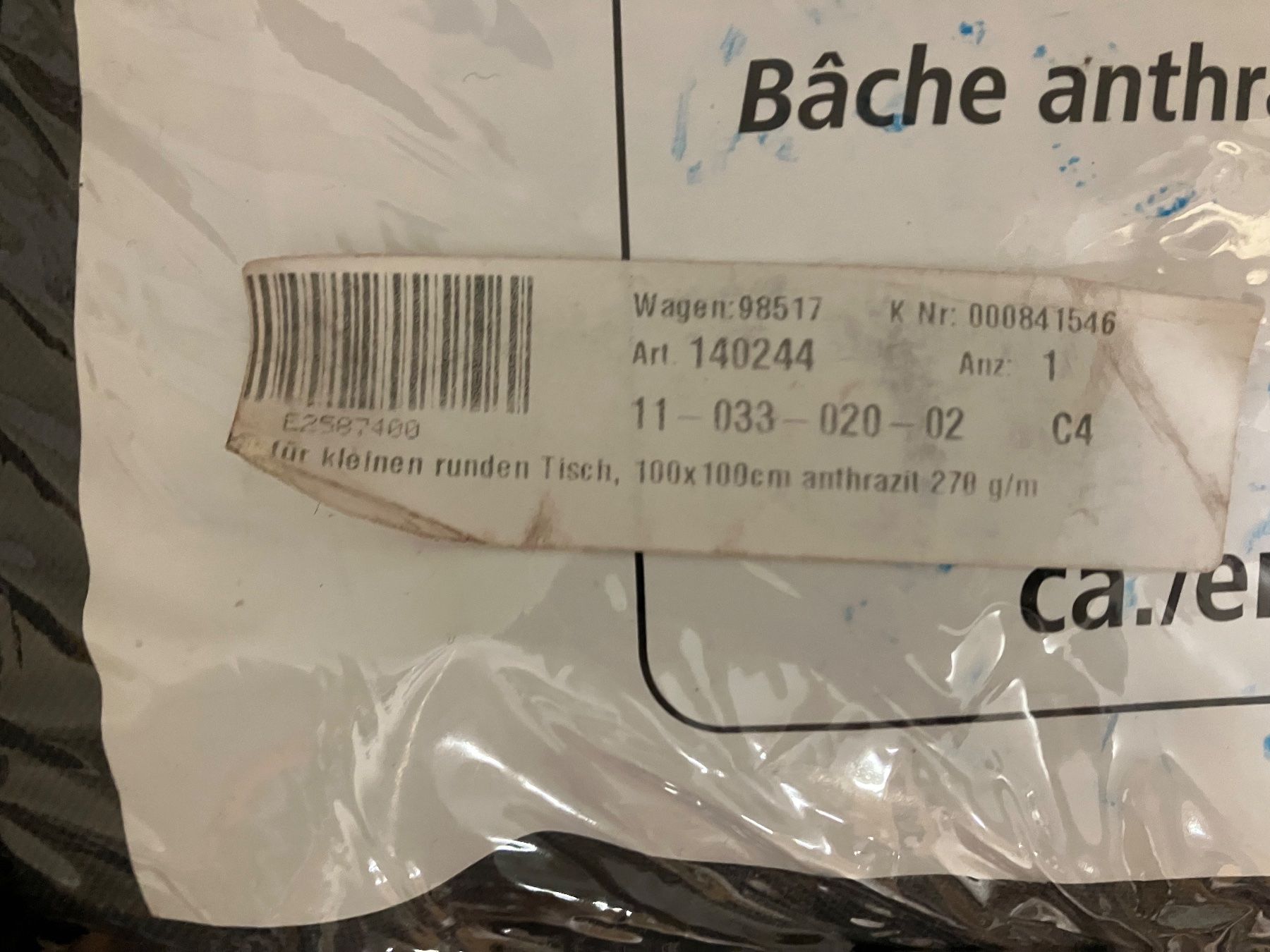 Coperture: Blache anthrazit Ø 100 cm und Höhe 100cm – Nuovo e nell'imballaggio originale da Seuzach venduto da fra_ln2l 2