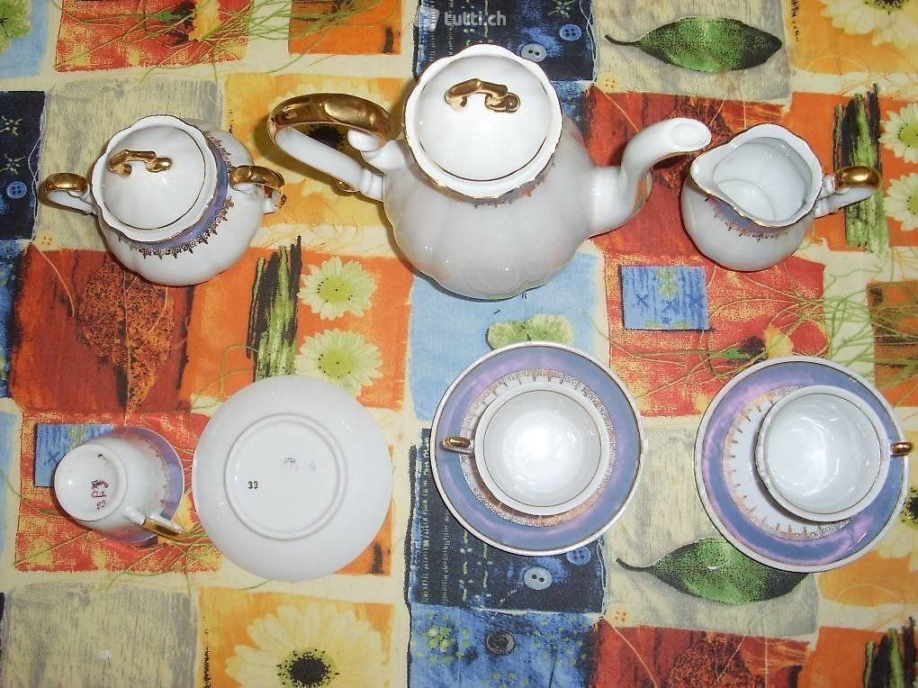 Set di piatti: Servizio da4 caffé,ceramica,bordo dorato – Usato da Coldrerio venduto da camillo71 4