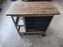 Werkstattwagen Garant 91 6340_5 gebraucht mit Holzplatte