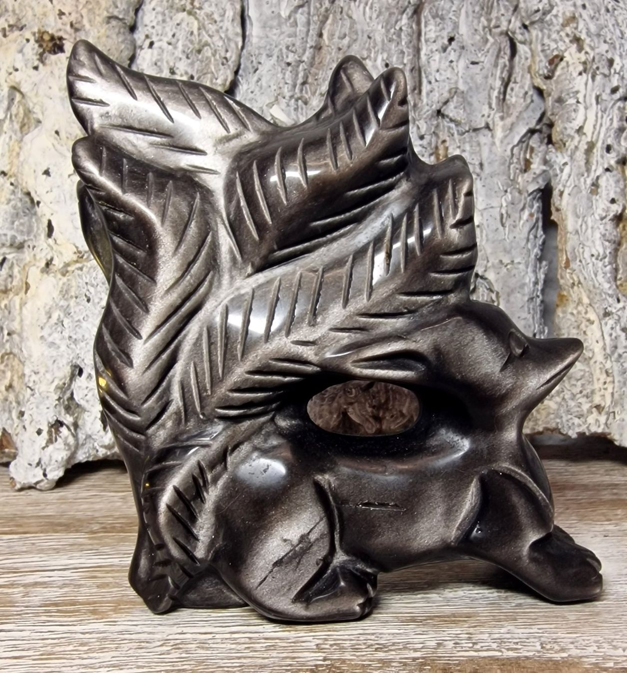 Mineralien & Heilsteine: Hübscher Silber Obsidian Fuchs 322g – Neu (gemäss Beschreibung) aus Matzingen von Shay_Crystalz 1