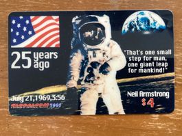 Telefonkarte USA Neil Armstrong auf dem Mond ungebraucht