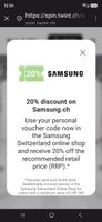 Samsung Gutschein 20% Rabatt online 
