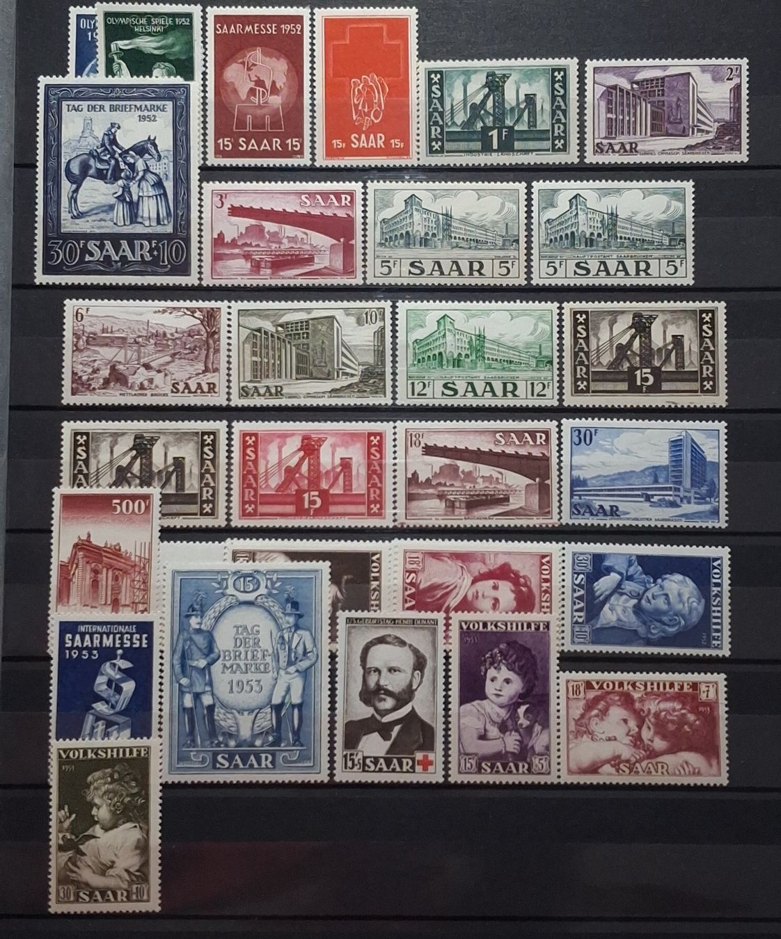 Tous les timbres: Saarland Mi-Nr. 317-346 Postfrisch 100 Fr + – Neuf (Voir description) à Kriens par Nidfeld45
