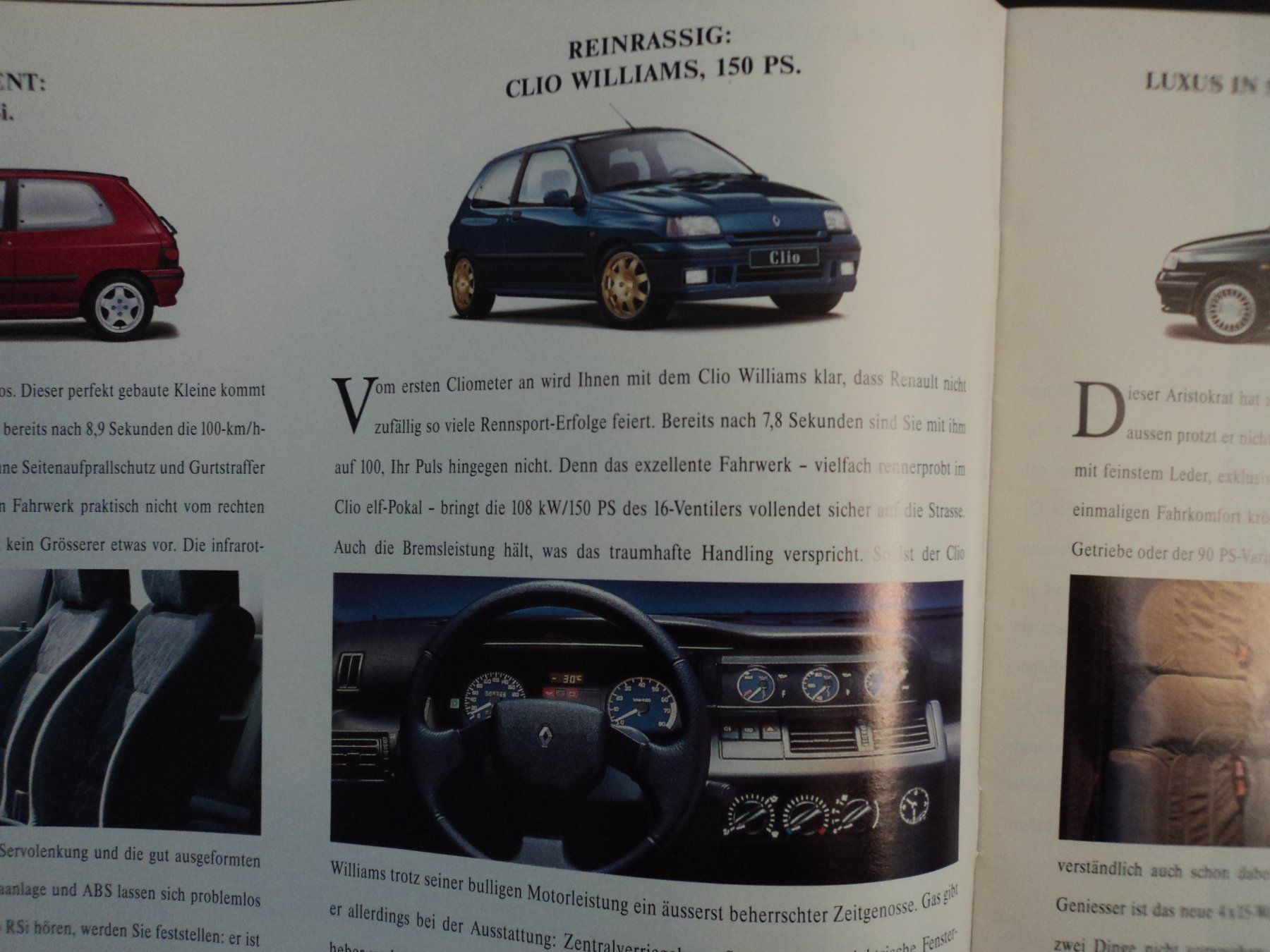 Renault Documenti: Prospekt Renault Programm Twingo I Clio Williams R9 Laguna – Usato da Schwarzenburg venduto da modelCARama 3