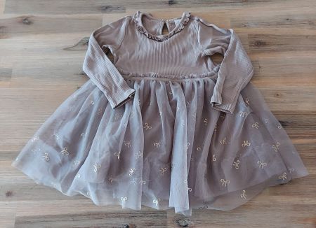 H&M Festkleid Tüllkleid Gr. 92 Schleifen Glitzer