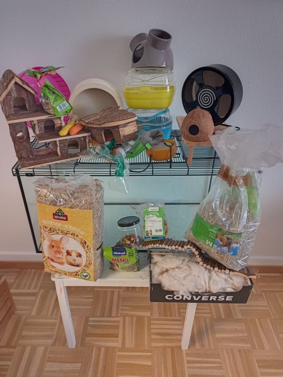 Cage en verre + matériels pour hamster Kaufen auf Ricardo