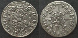 SALZBURG 1 Kreuzer 1698 JOHANN ERNST v THUN u. HOHENSTEIN vz