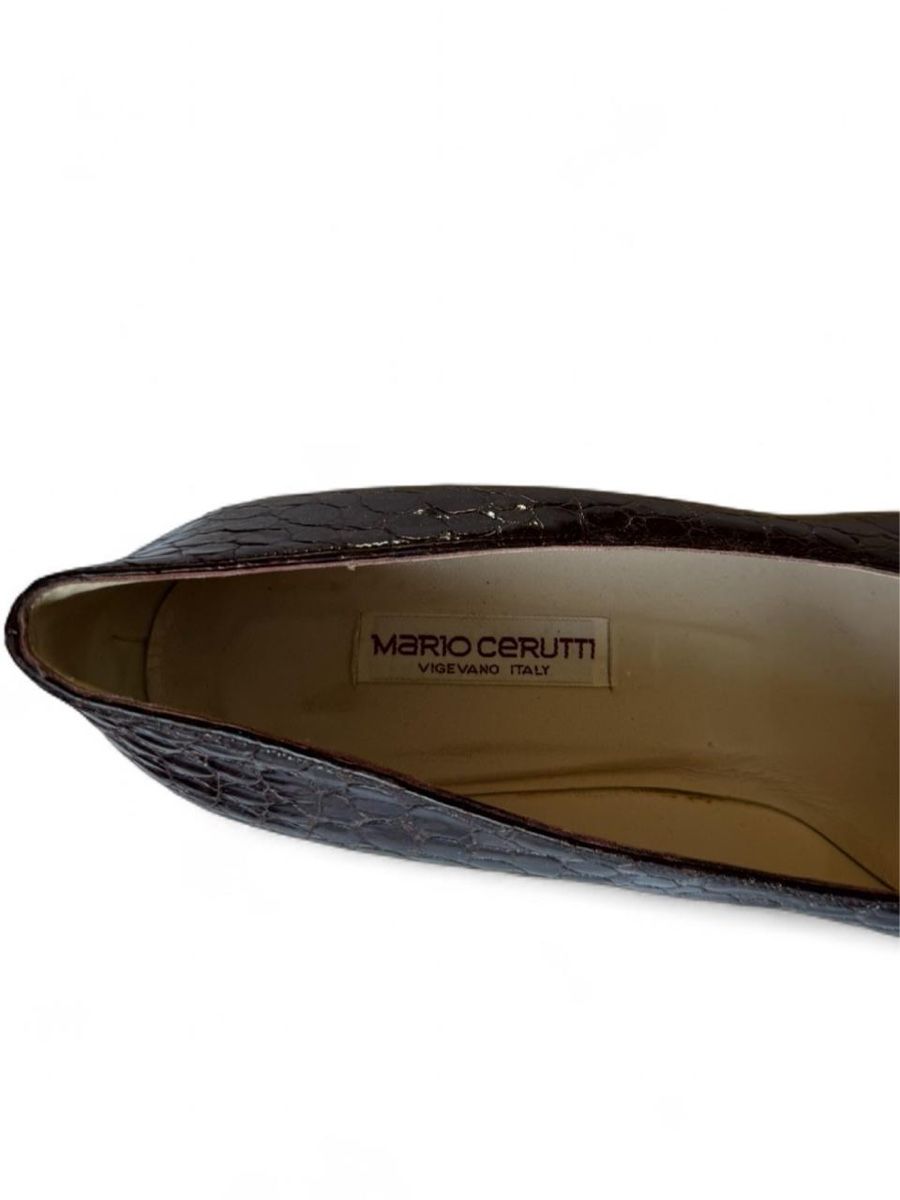 Scarpe da donna: Mario Cerutti Braune Leder Pumps – Usato da Kriens venduto da avalu 4