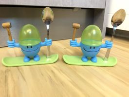 2 WMF Eierbecher Egg Eier Osterdeko Bob der Baumeister