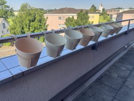 Blumentöpfe für Balkongeländer 8 Stk. 