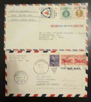 2 USA Luftpost Briefe Schweiz Air Mail Bedarfsbriefe