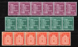 1963 Rollenmarken 392RM-394RM, 6er-Streifen mit 2 Nummern