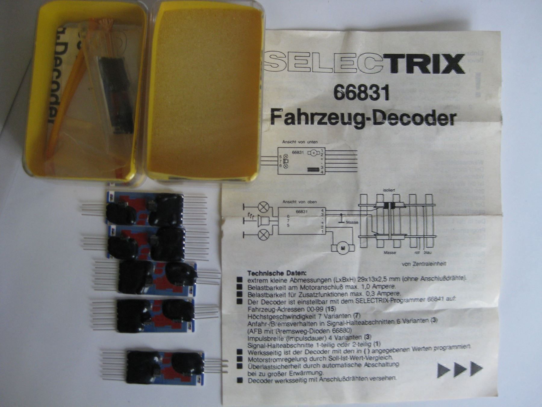 Trix Modelleisenbahnen: 6 x Trix Decoder, Artikel Nummer 66831, 35% vom Neu-Preis – Neu (gemäss Beschreibung) aus Buchs ZH von swiss-train
