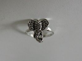 Ring silberfarbig, Motiv Elefant, U52