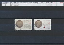 2012 FL, "150 Jahre Verfassung und Landtag", ET - Stempel