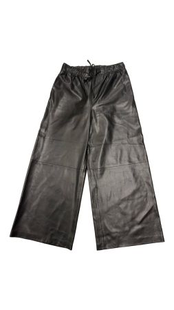 Weite Kunstleder Hose Gr. M schwarz lang