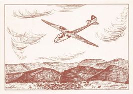 Segelflugkarte Start Olten Landung Wangen a.A. 1959