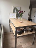 Stehtisch Holz mit Ablage gebraucht