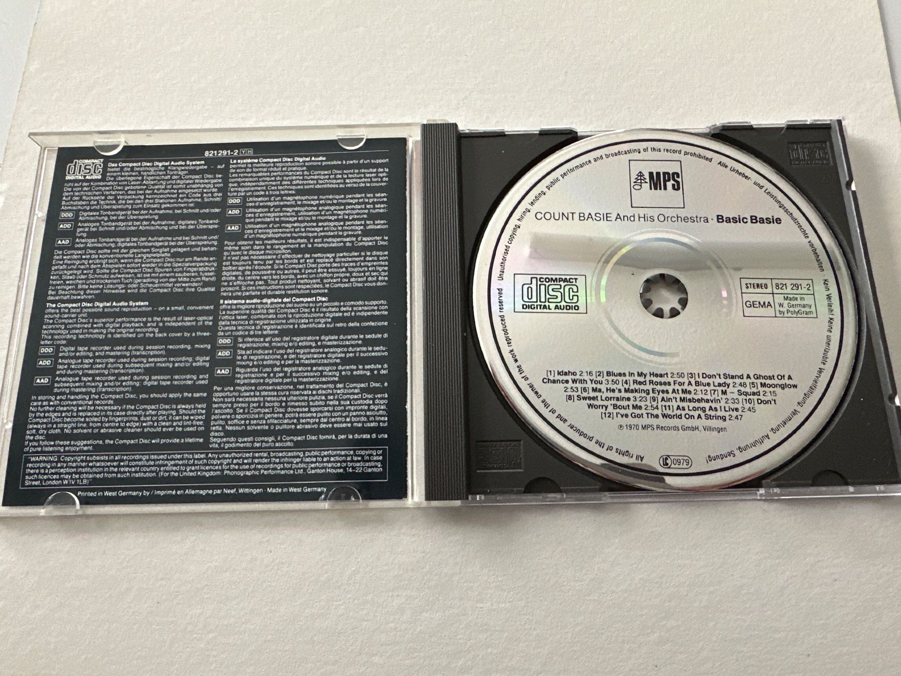 CD: Count Basie And His Orchestra – Basic Basie (CD 1984) – Usato da Wabern venduto da fri_t6kq 2
