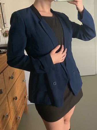 Marineblaue Kostüm-/Blazerjacke Gr. 36 - Veste/blazer femme