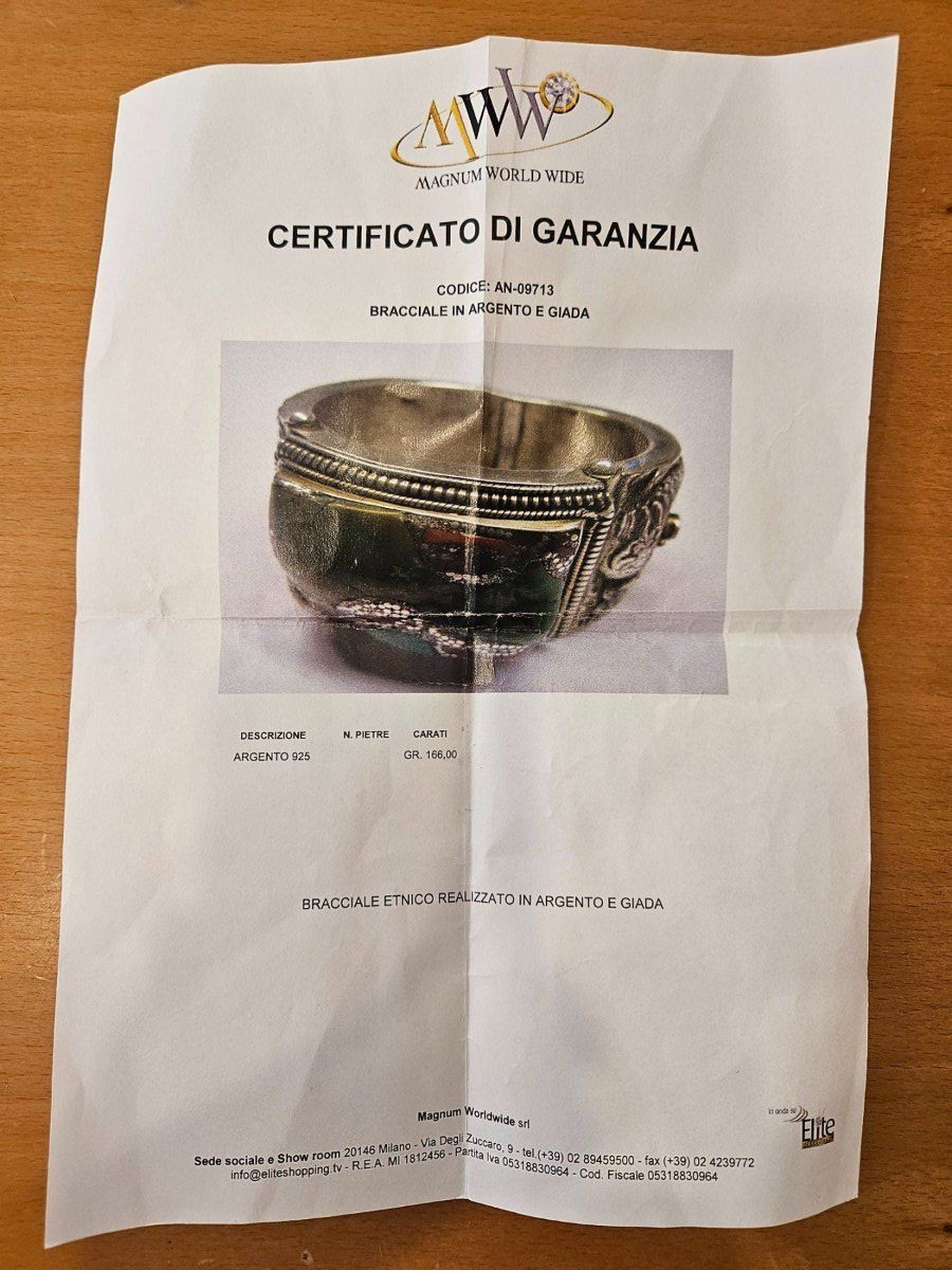 Bracciali & Braccialetti: Großes Silberarmband, Tibet 20. Jh – Usato da Chiasso venduto da Novamarketing 8
