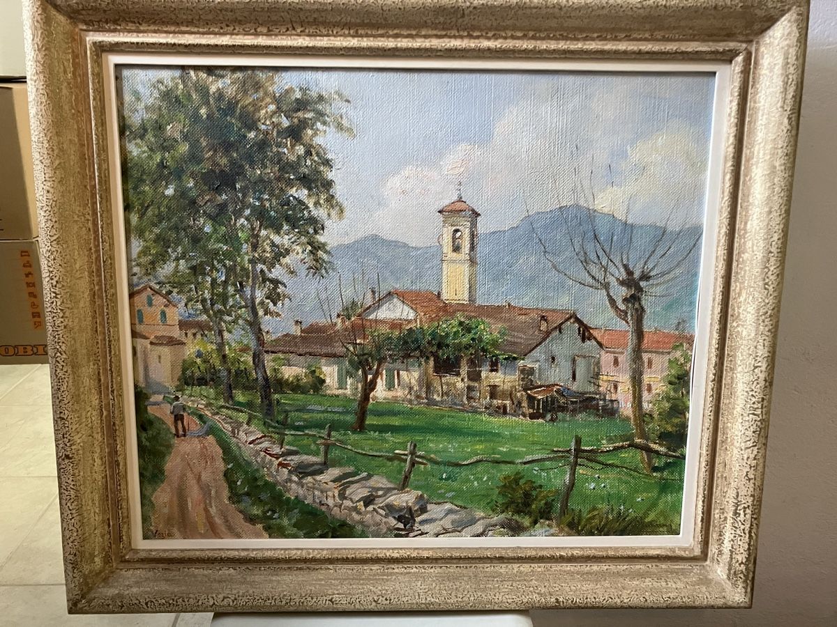 Dipinti: Vintage mediterranes Leinwandbild mit Rahmen – Usato da Schönenbuch venduto da ElStigg 1