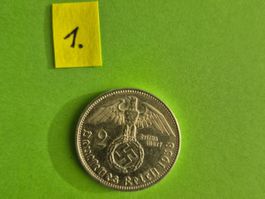 2 Deutsche Reichsmark 1938 A - Silber