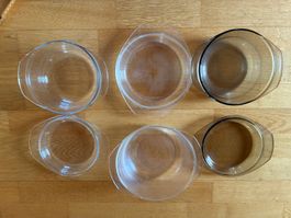 3er Set Glas Auflaufformen/Bräter, div. Grössen